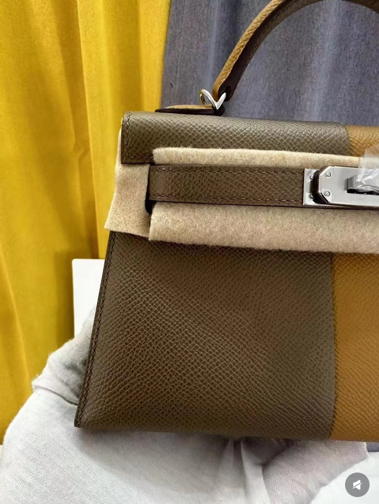 kelly mini 2 two-tone elephant gray + sesame custom