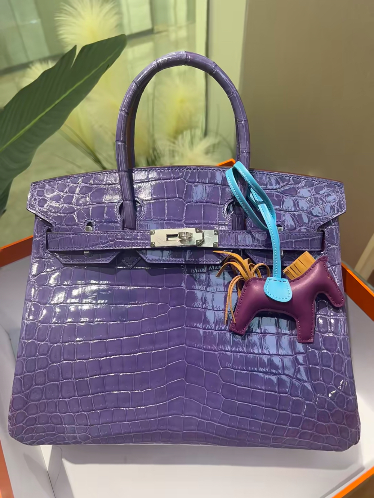 Birkin 25-35 Lavender Crocodile Skin Custom