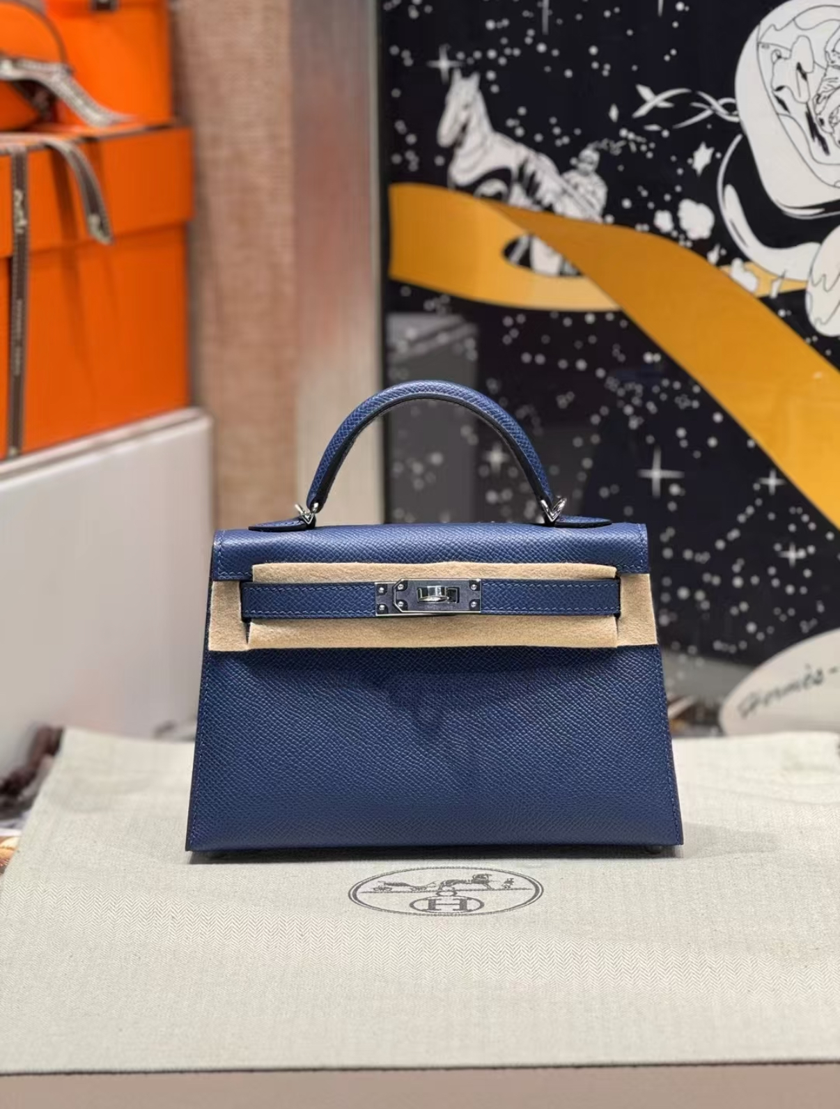 Kelly mini Sapphire Blue Custom