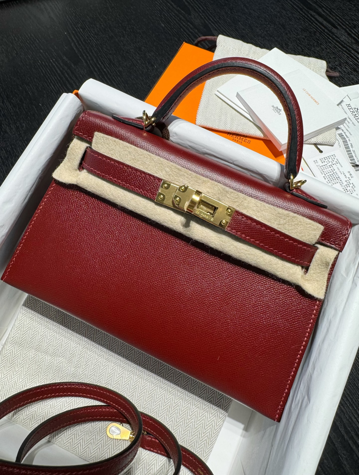 Kelly Mini 19 Red Gold Buckle Custom