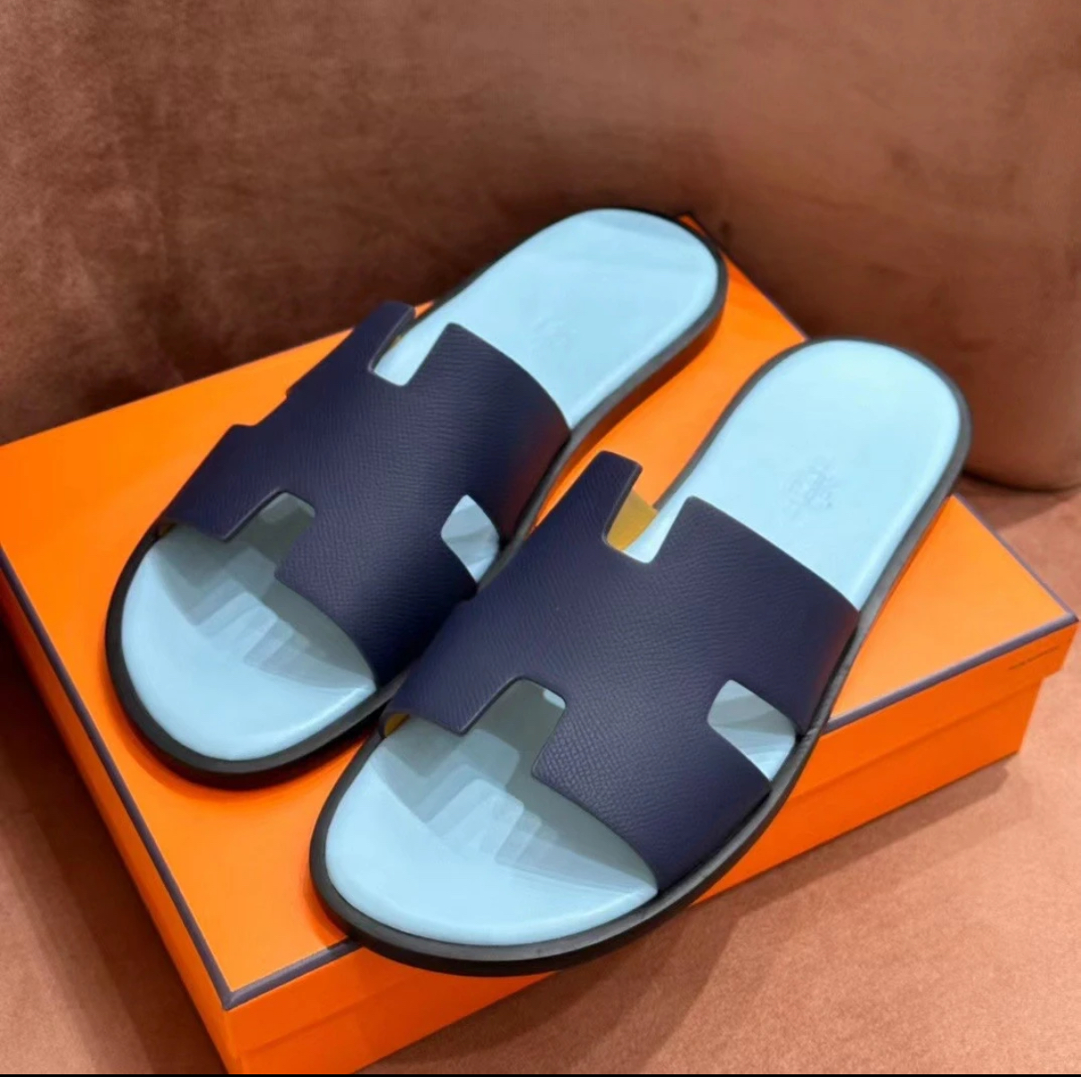 Men's blue slippers