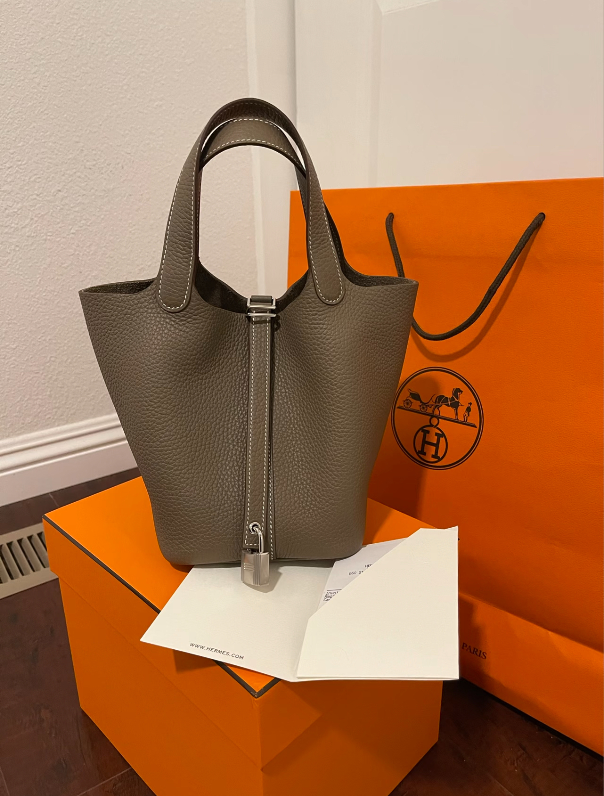 Picotin 18-22 Elephant Grey Silver Buckle Custom