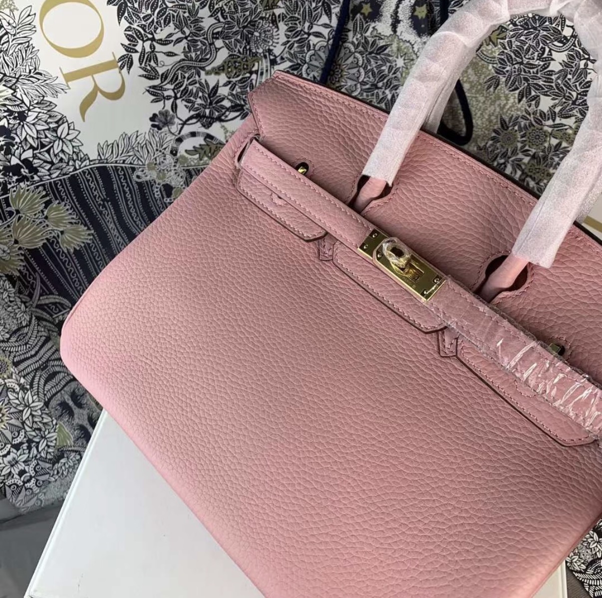 Birkin 25-35 Light Pink Gold buckle TOGO Custom