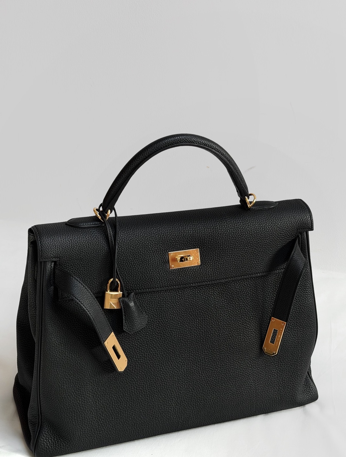 Kelly 42 Black Gold buckle TOGO Leather Custom