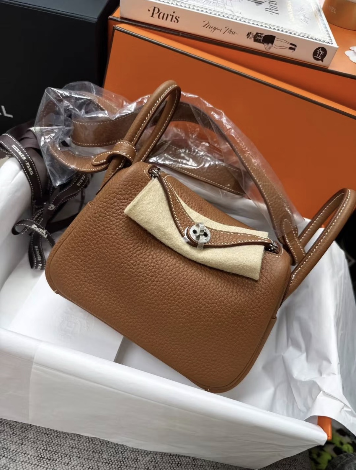 Lindy mini brown silver hardware custom