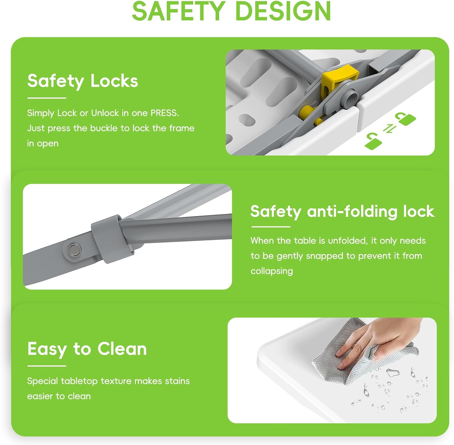Folding Table Picnic Table Set