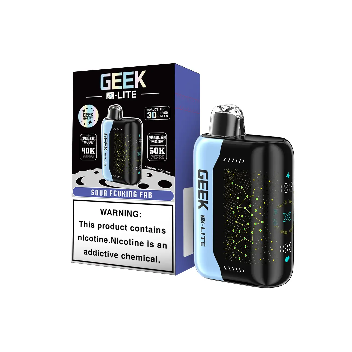 Sour Fcuking Fab | Geek X-Lite 50K Puffs Disposable Vape