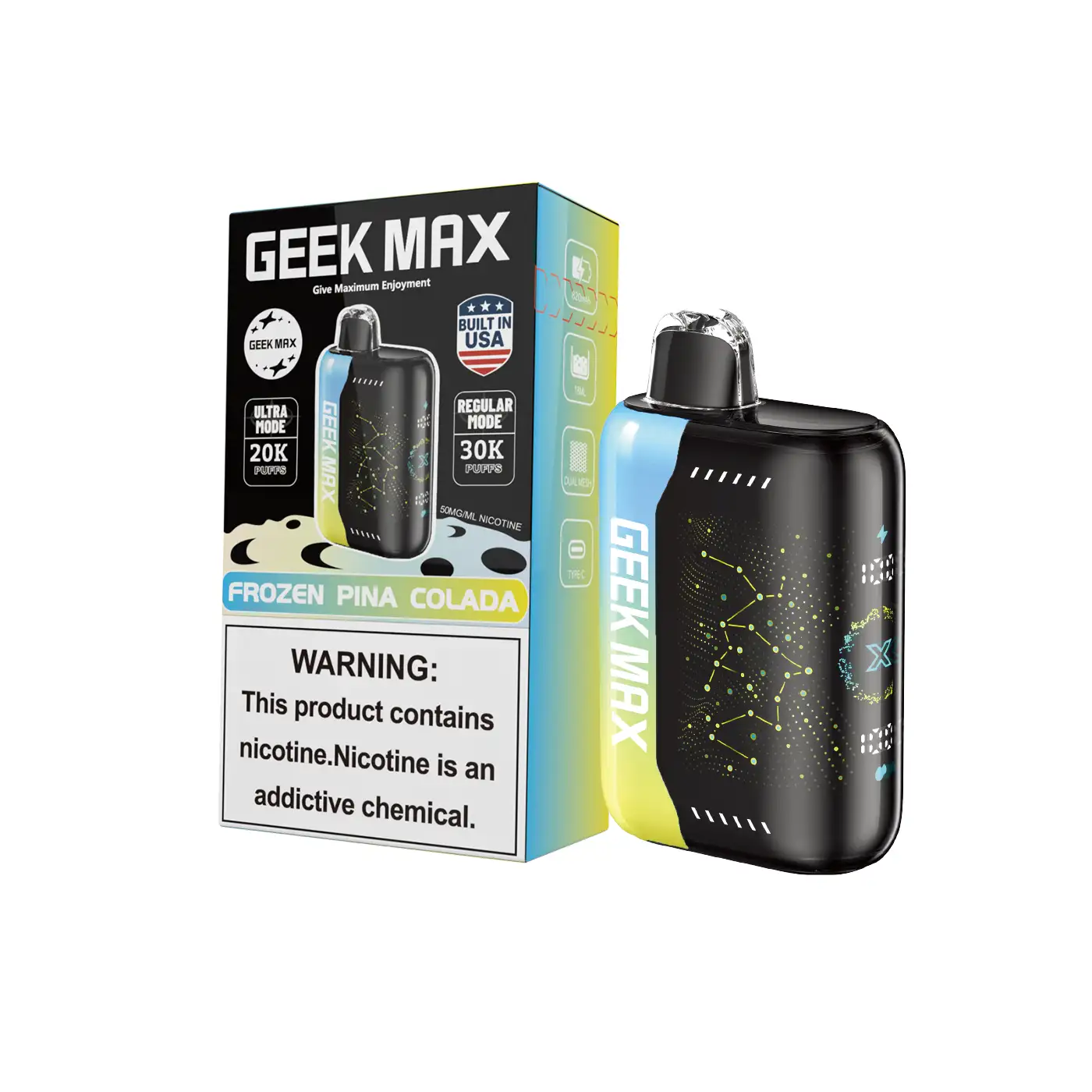 Frozen Pina Colada | Geek Max 30000 Puffs Disposable Vape - Geek Max Vape