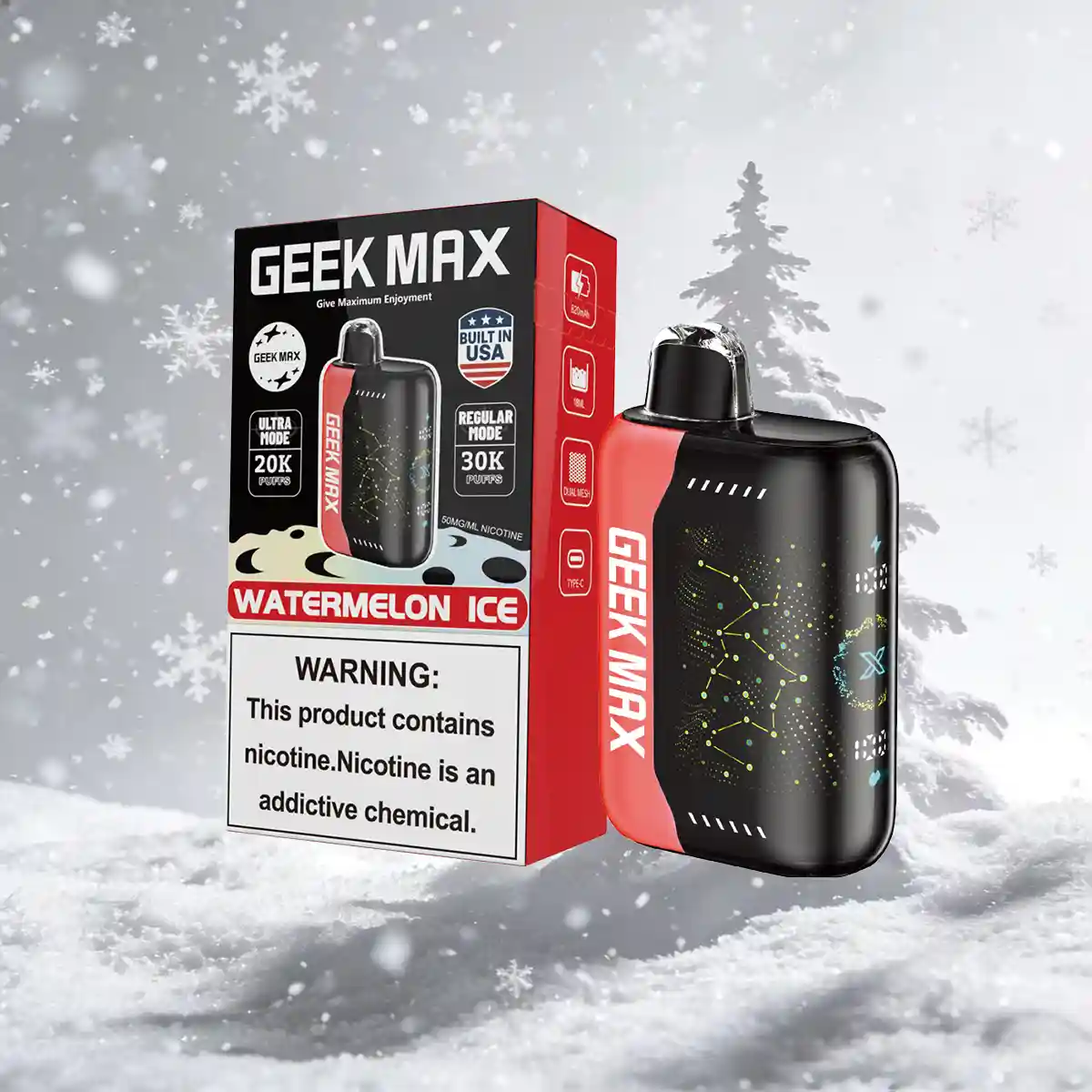 Watermelon Ice | Geek Max 30000 Puffs Disposable Vape - Geek Max Vape