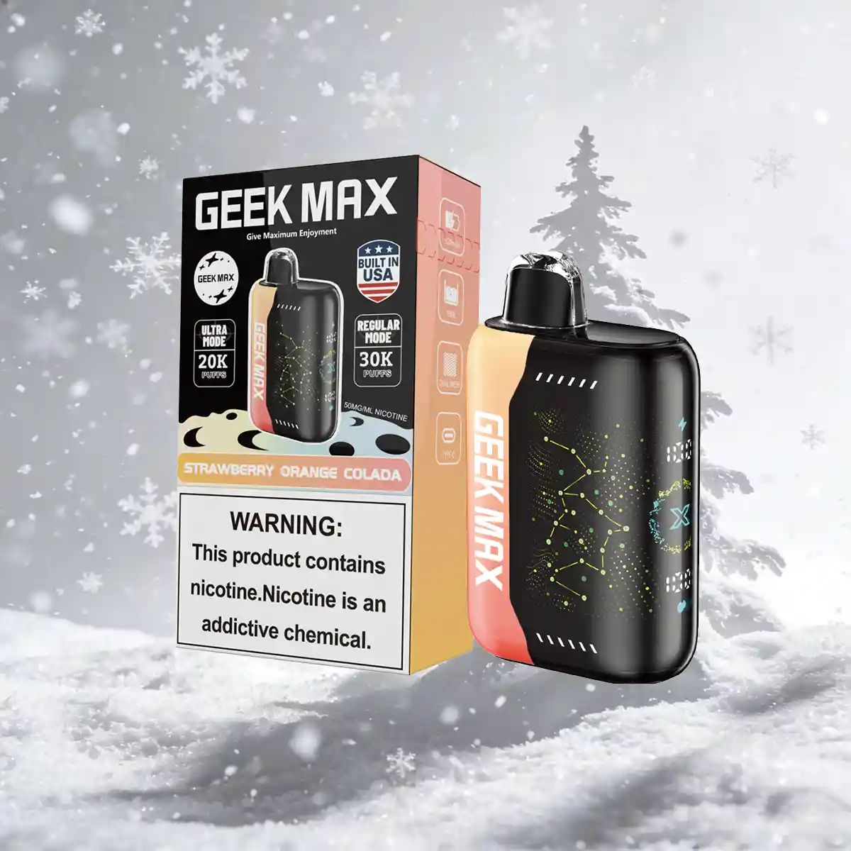 Strawberry Orange Colada | Geek Max 30000 Puffs Disposable Vape - Geek Max Vape