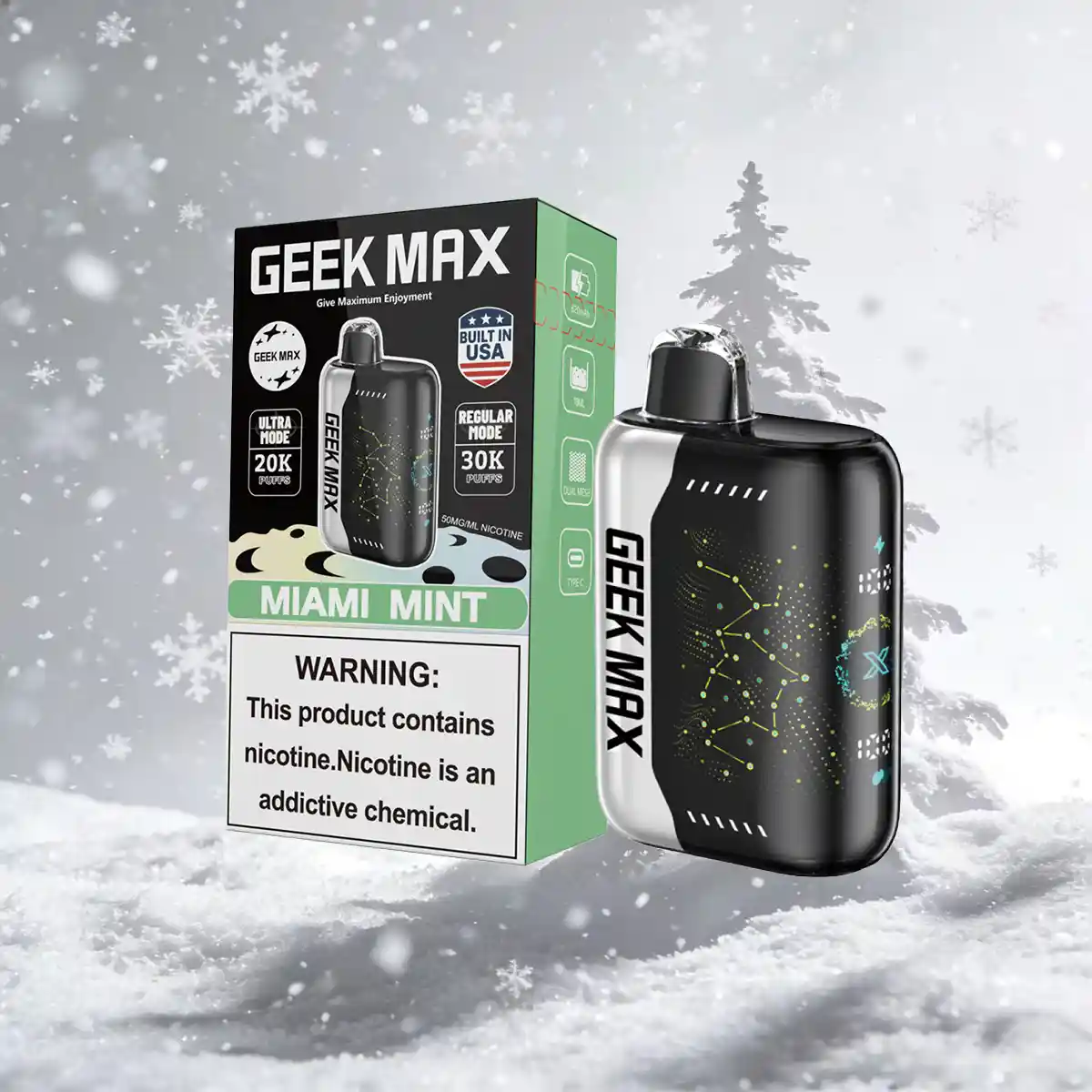 Miami Mint | Geek Max 30000 Puffs Disposable Vape - Geek Max Vape