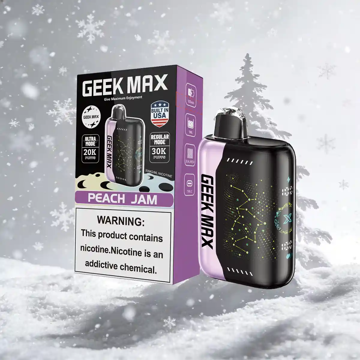Peach Jam | Geek Max 30000 Puffs Disposable Vape - Geek Max Vape