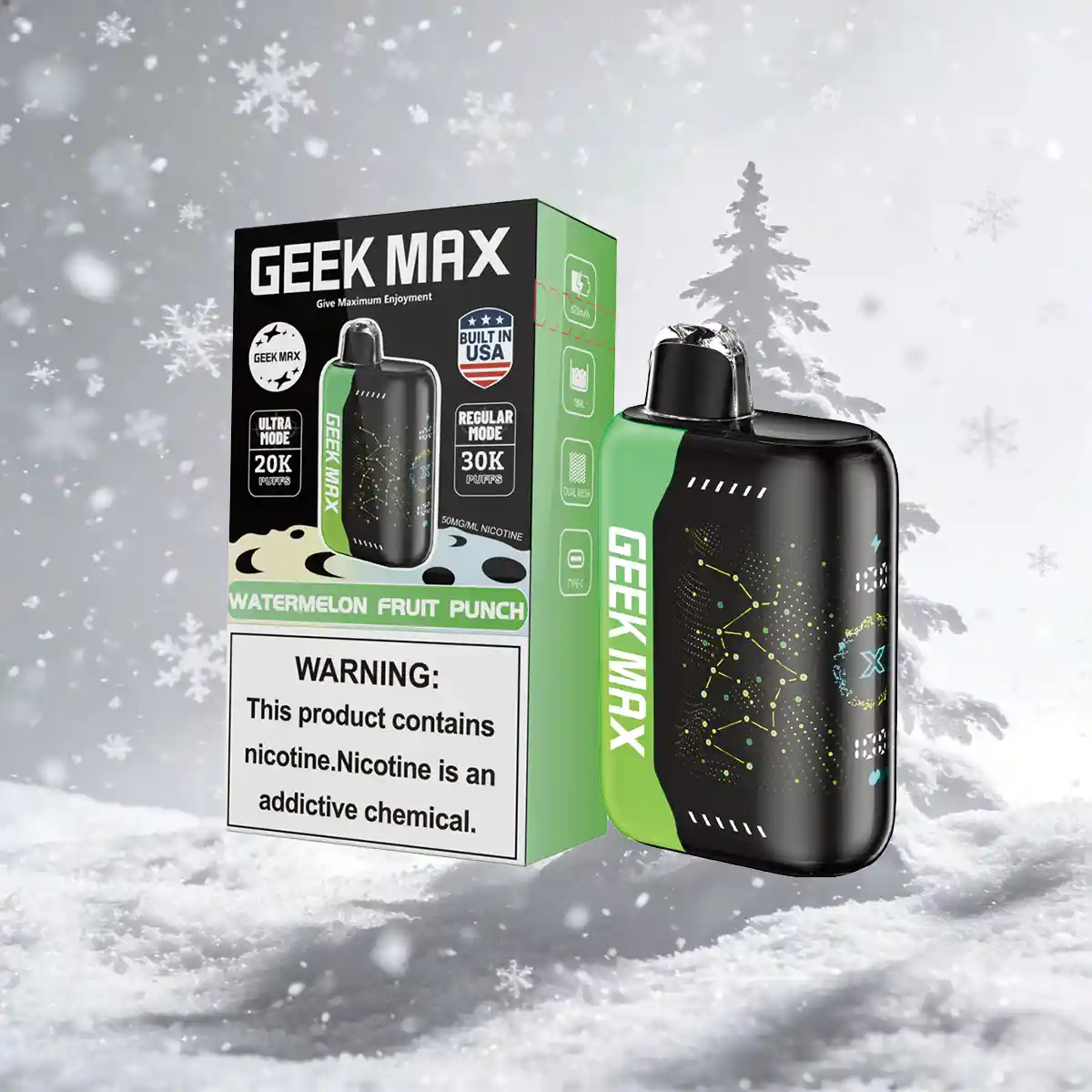 Watermelon Fruit Punch | Geek Max 30000 Puffs Disposable Vape - Geek Max Vape