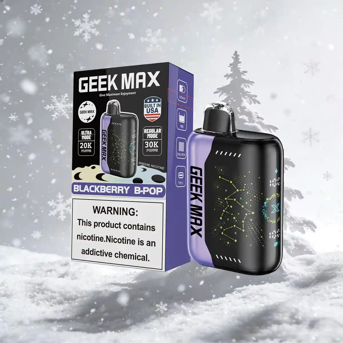 Blackberry B-Pop | Geek Max 30000 Puffs Disposable Vape - Geek Max Vape