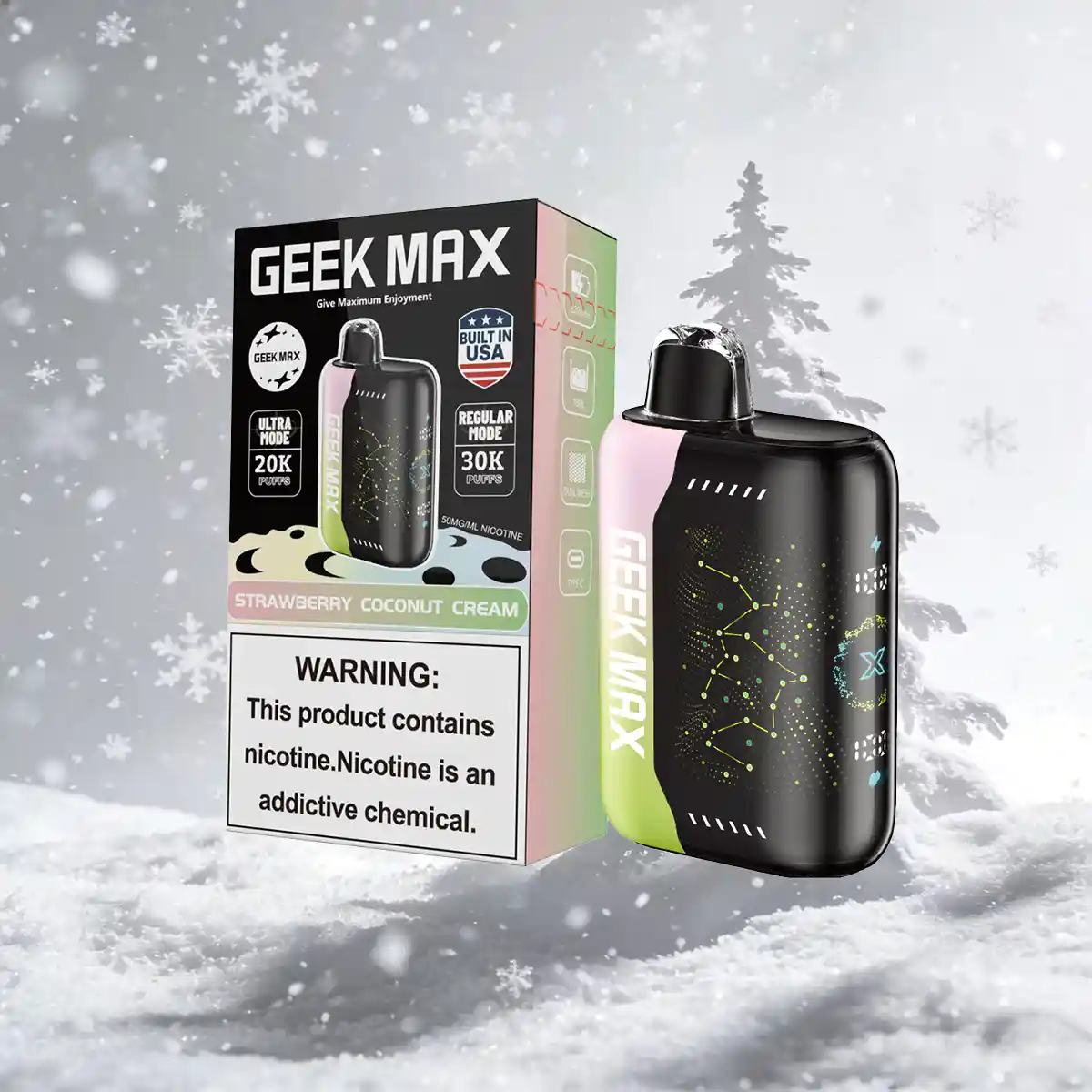 Strawberry Coconut Cream | Geek Max 30000 Puffs Disposable Vape - Geek Max Vape