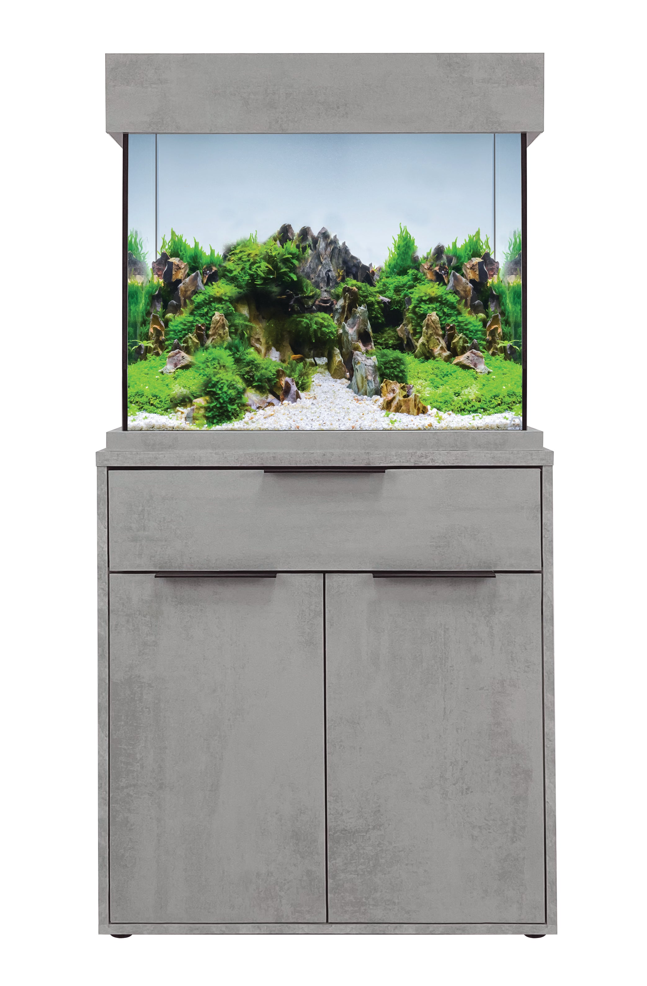 Aqua One OakStyle 110 Aquarium and Cabinet (Concrete)