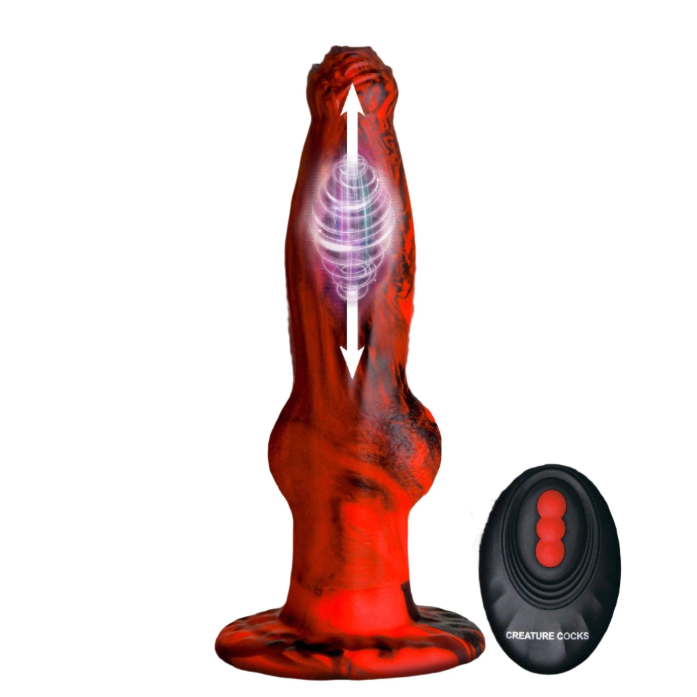 🐺 Hell Wolf 8.7 Thrusting & Vibrating Dog Knot Dildo w/ Suction Cup