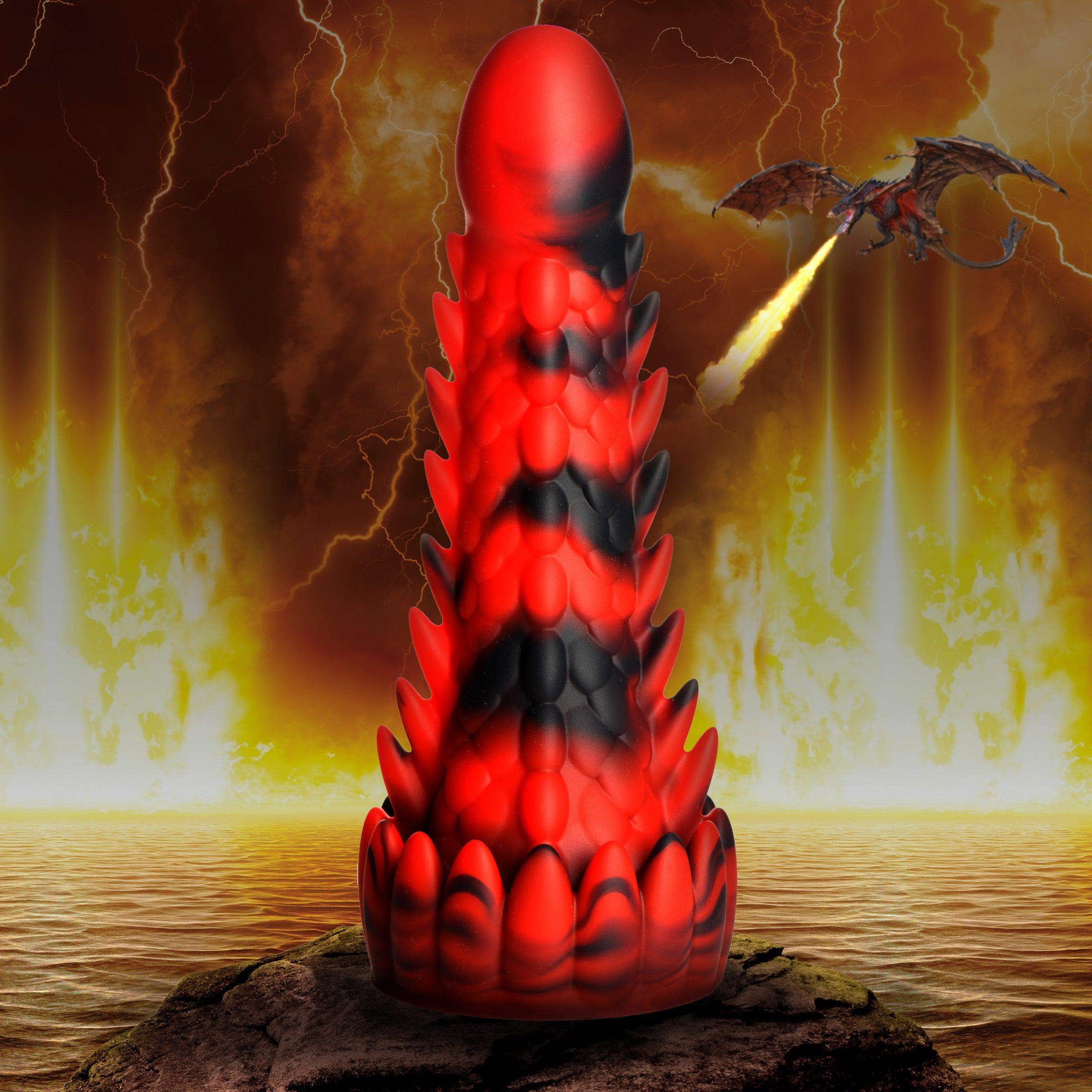 Demon Rising 8 Inch Scaly Dragon Silicone Dildo w/ Suction Cup