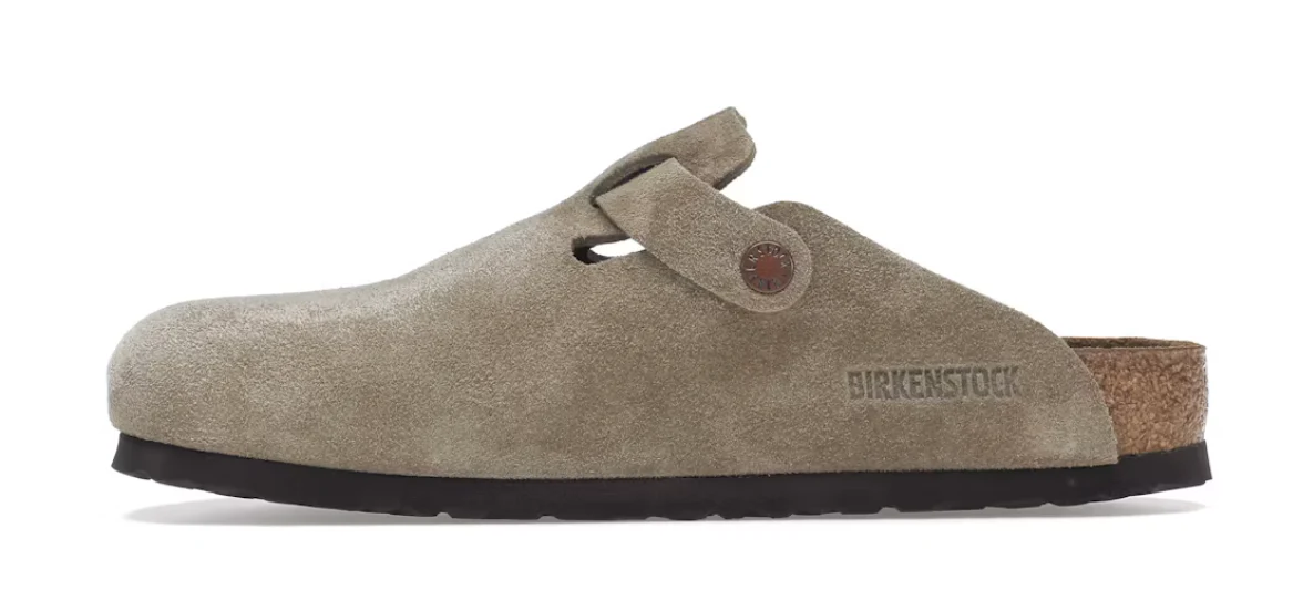 Birkenstock Boston Soft Footbed Suede Taupe