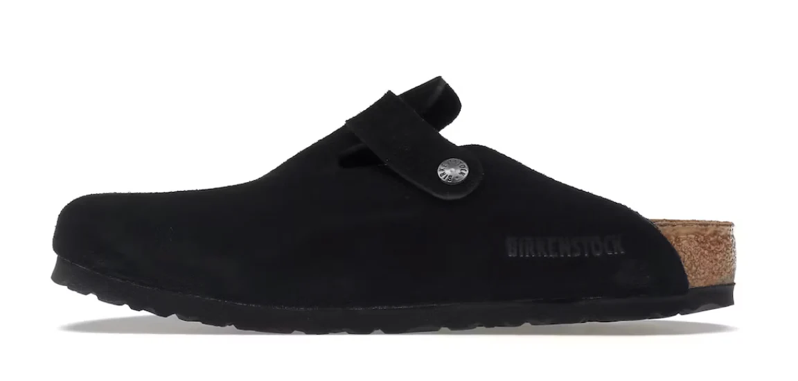 Birkenstock Boston Soft Footbed Suede Black