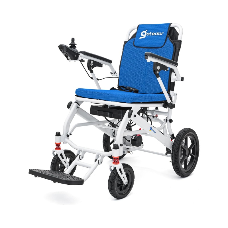 Aotedor Electric Wheelchairs for Adults,22 Miles Long Travel Range with 2 Lithium Batteries All Terrain Power Wheelchair,Ultra Lightweight 39Lbs Folding Compact Motorized Wheelchair,Airline Approved