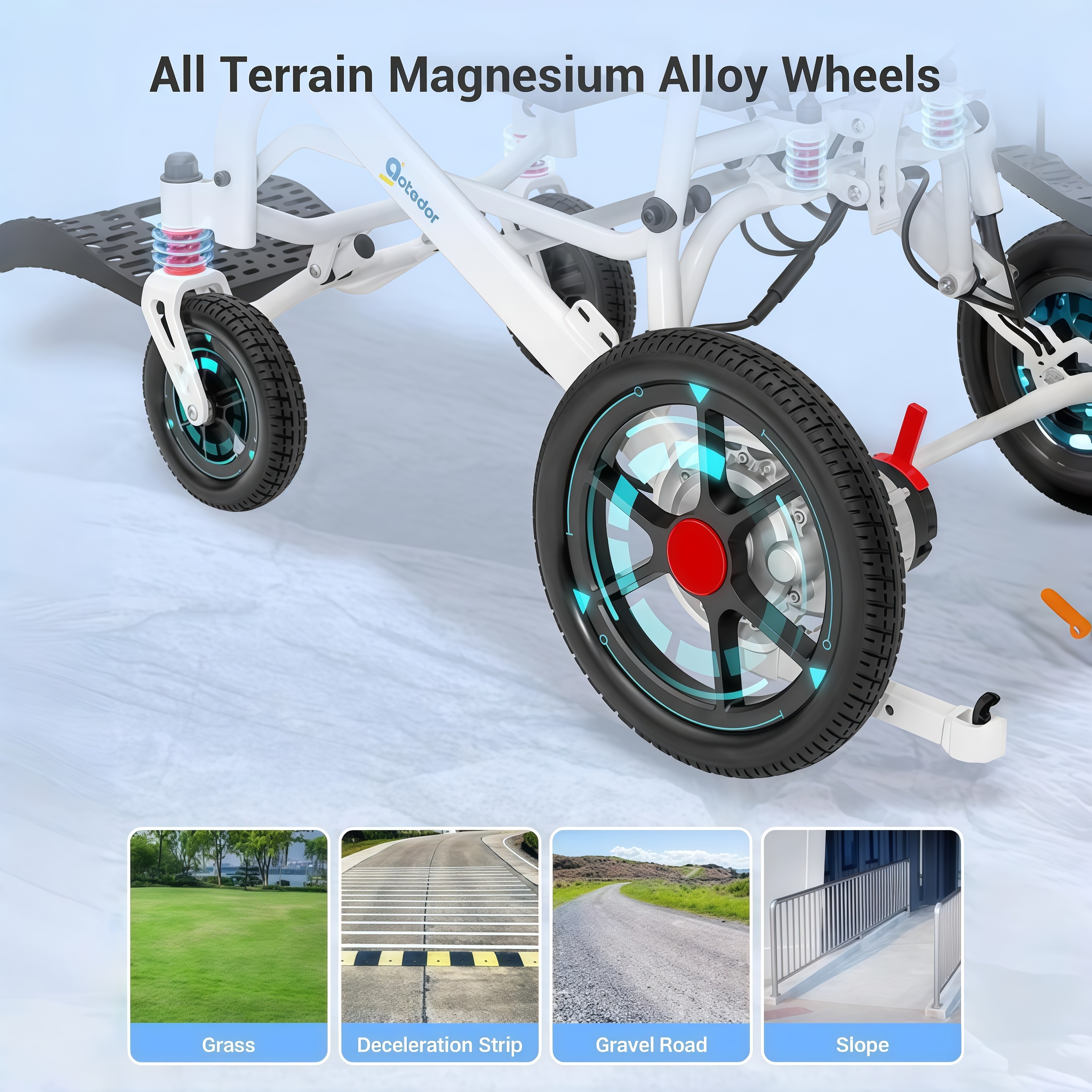 Aotedor Electric Wheelchairs for Adults,22 Miles Long Travel Range with 2 Lithium Batteries All Terrain Power Wheelchair,Ultra Lightweight 39Lbs Folding Compact Motorized Wheelchair,Airline Approved
