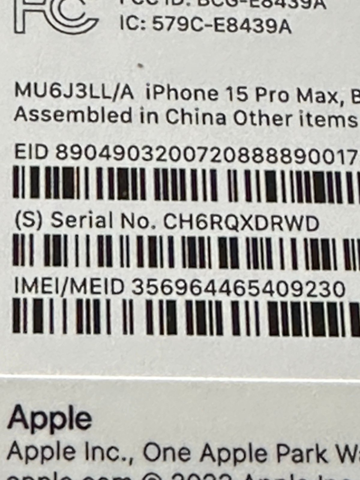 APPLE IPHONE 15 PRO MAX ****( 1 TB ) ***** BLUE TITANIUM ATT NEW SEALED 3J97