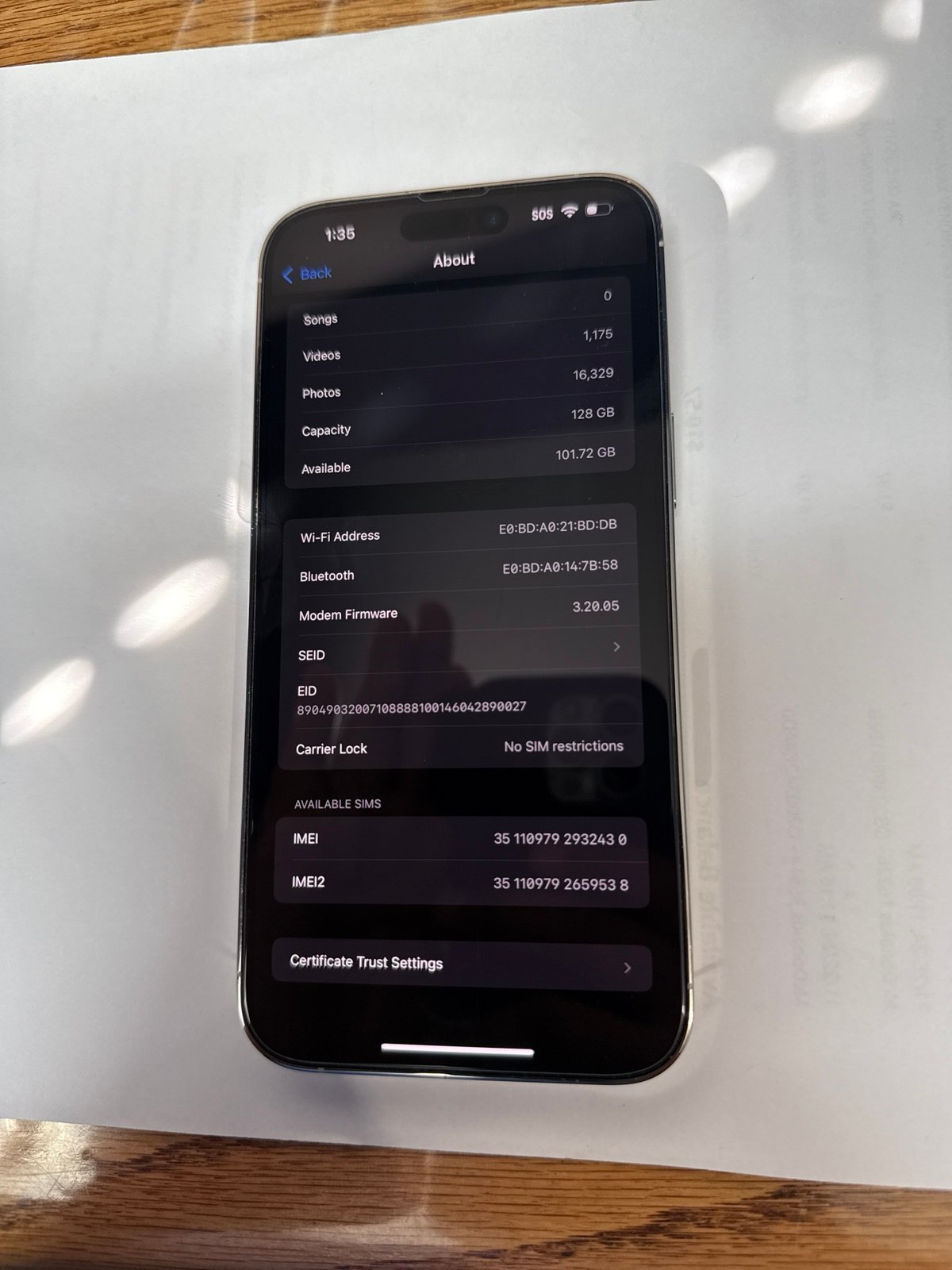 iPhone 14 Pro Max white 9Y86