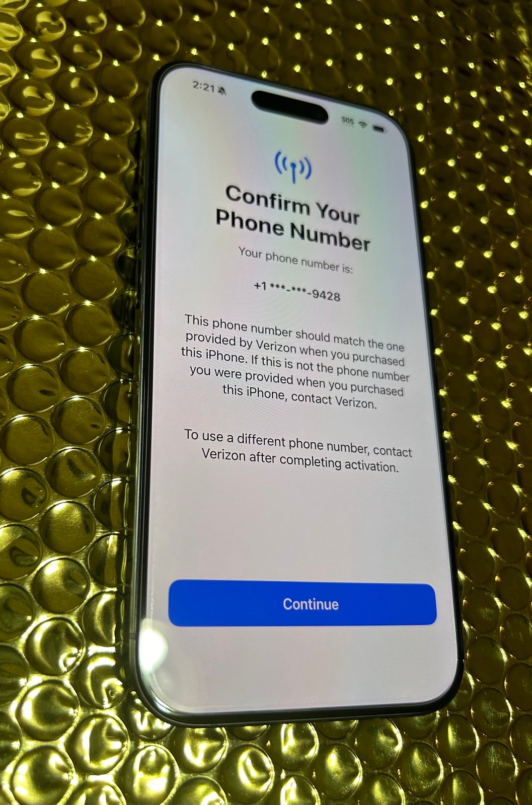 Apple iPhone 15 Pro 128GB Verizon PARTS PHONE 6E12