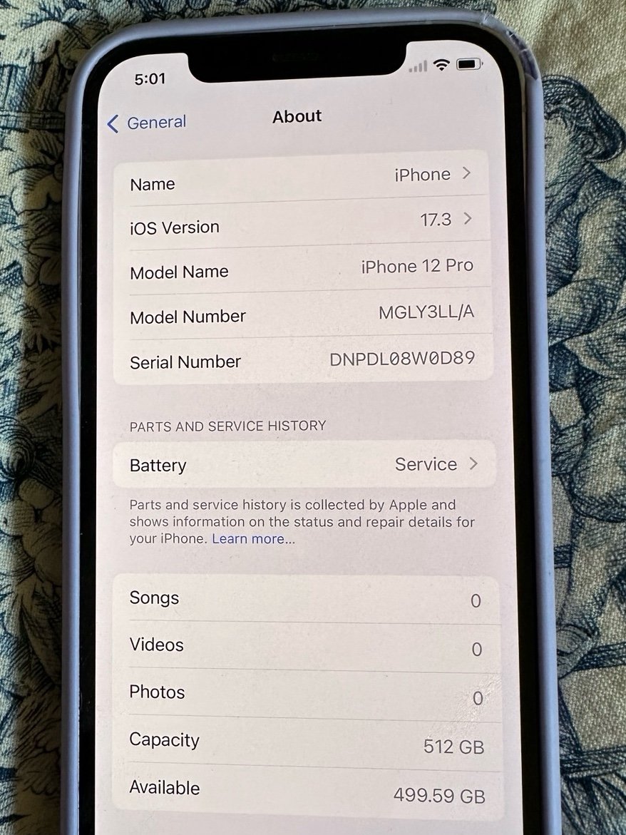 iPhone 12 Pro 512GB (Unlocked) + Case 1J21