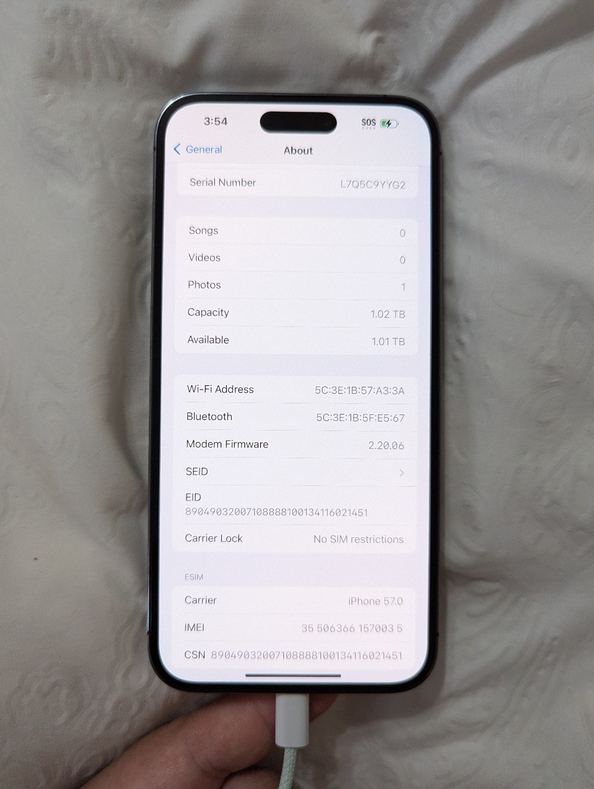 Apple iPhone 14 Pro Max 1 TB in Deep Purple for Unlocked 2T61