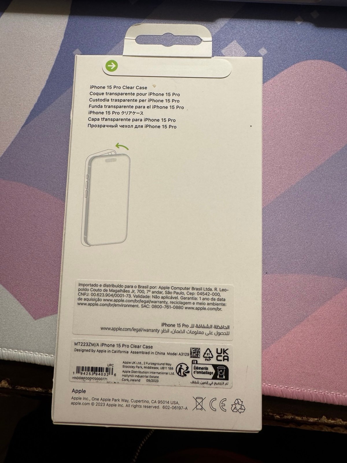 iPhone 15 Pro with Clear MagSafe Case Unopened 2V12