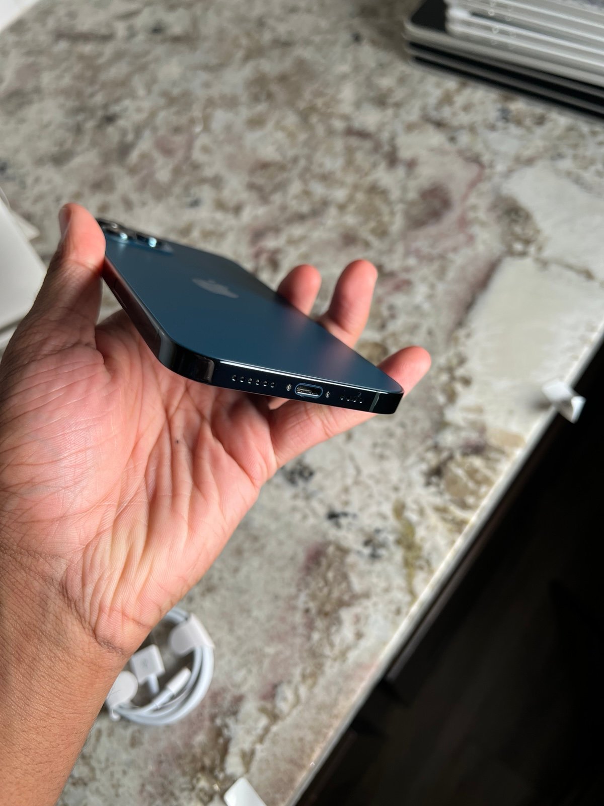 Apple iPhone 12 Pro Max 128 GB in Blue for Unlocked NO FACE ID!! 9V22