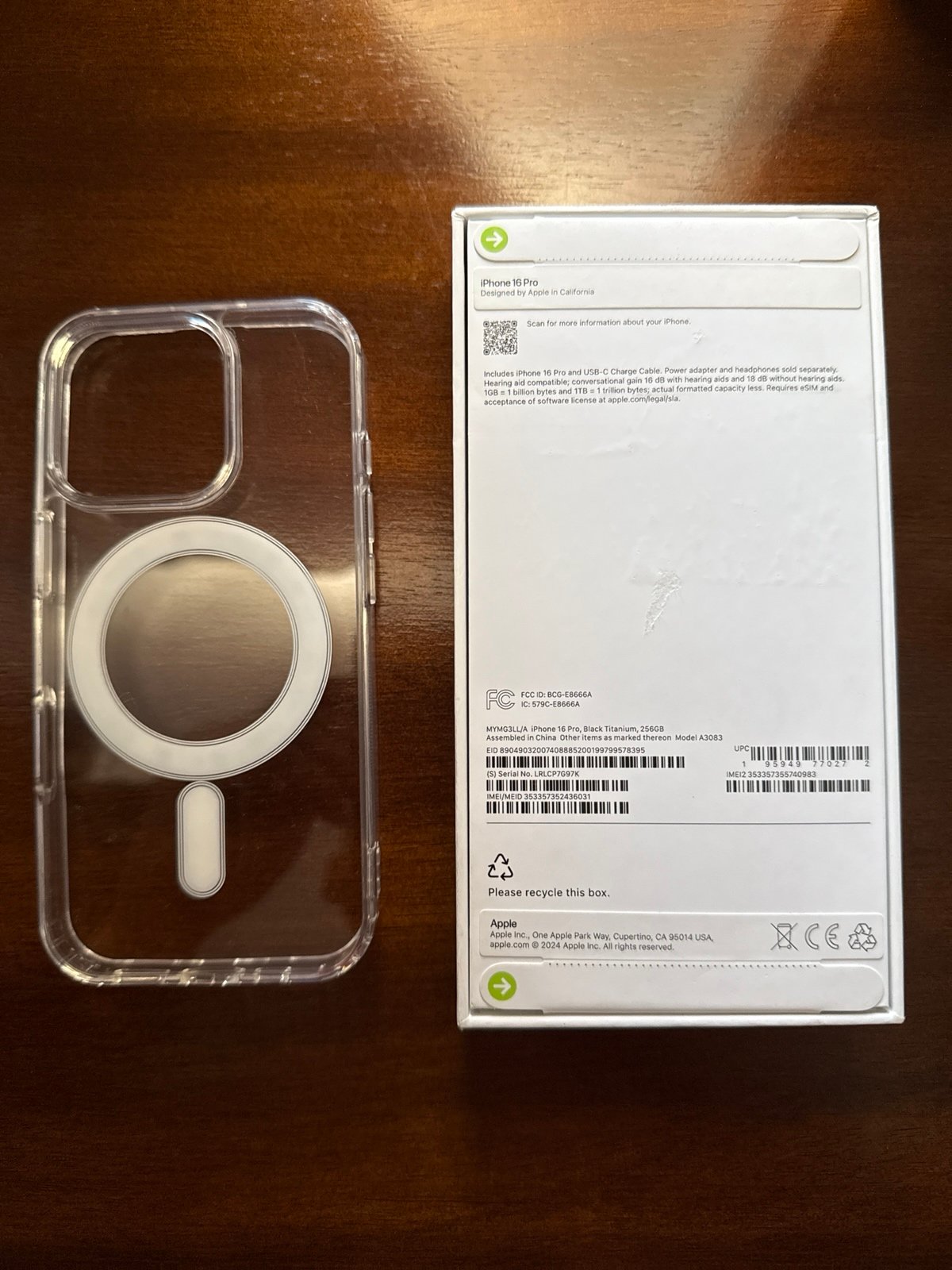 Apple iPhone 16 Pro 256GB Black Titanium Unlocked 9T21