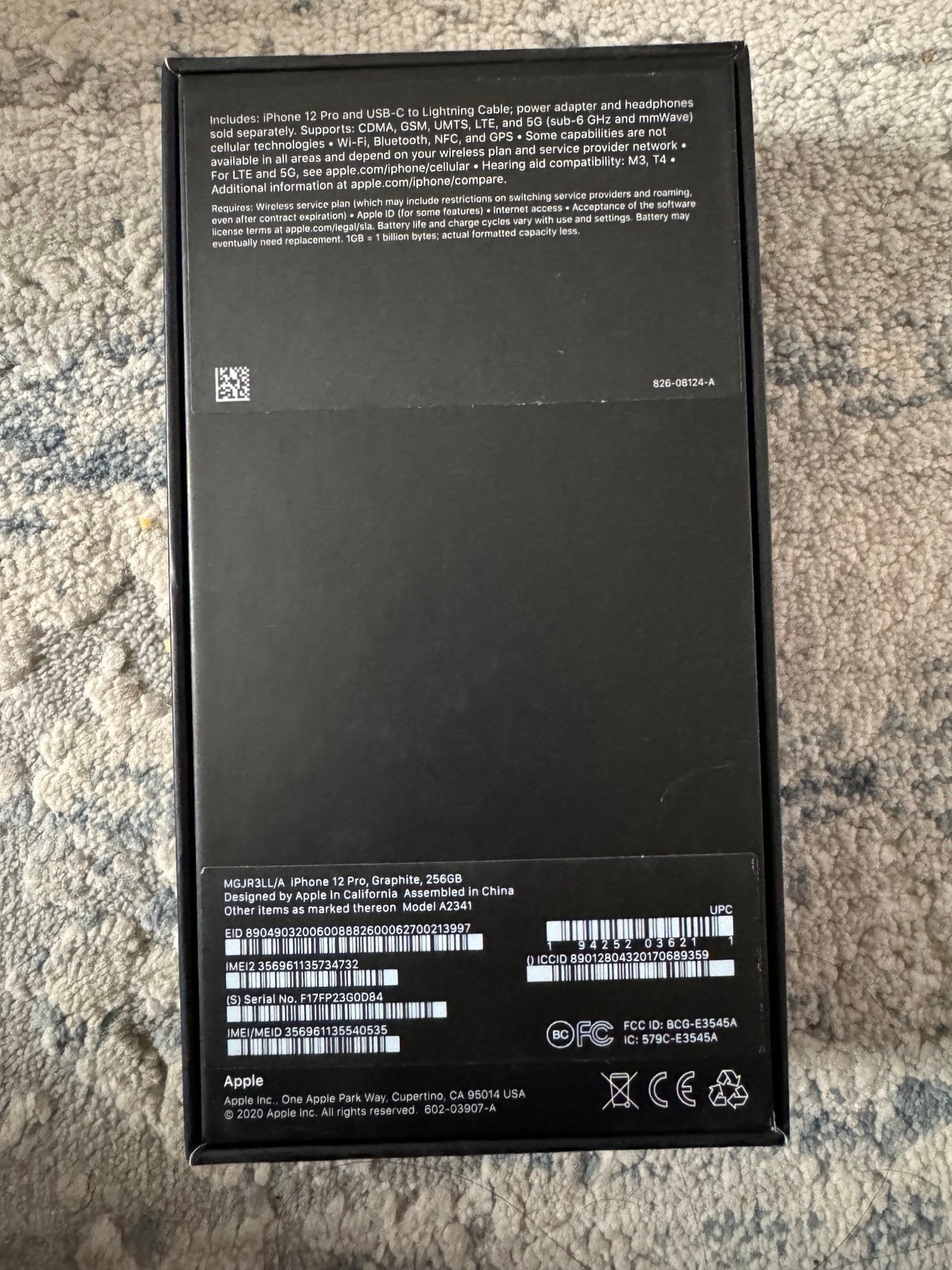 Iphone 12 pro 256gb (Verizon) Silver 3D68