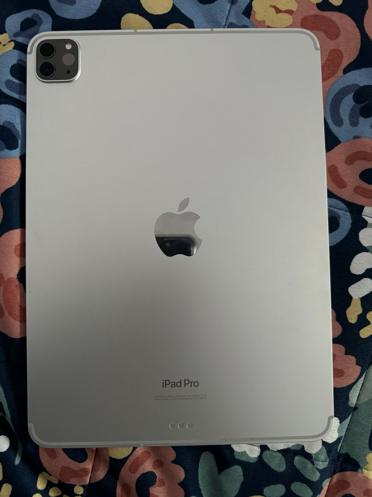 Apple iPad Pro 4th Generation M2 128 GB Silver Cellular w/ Logitech kb case 2P79