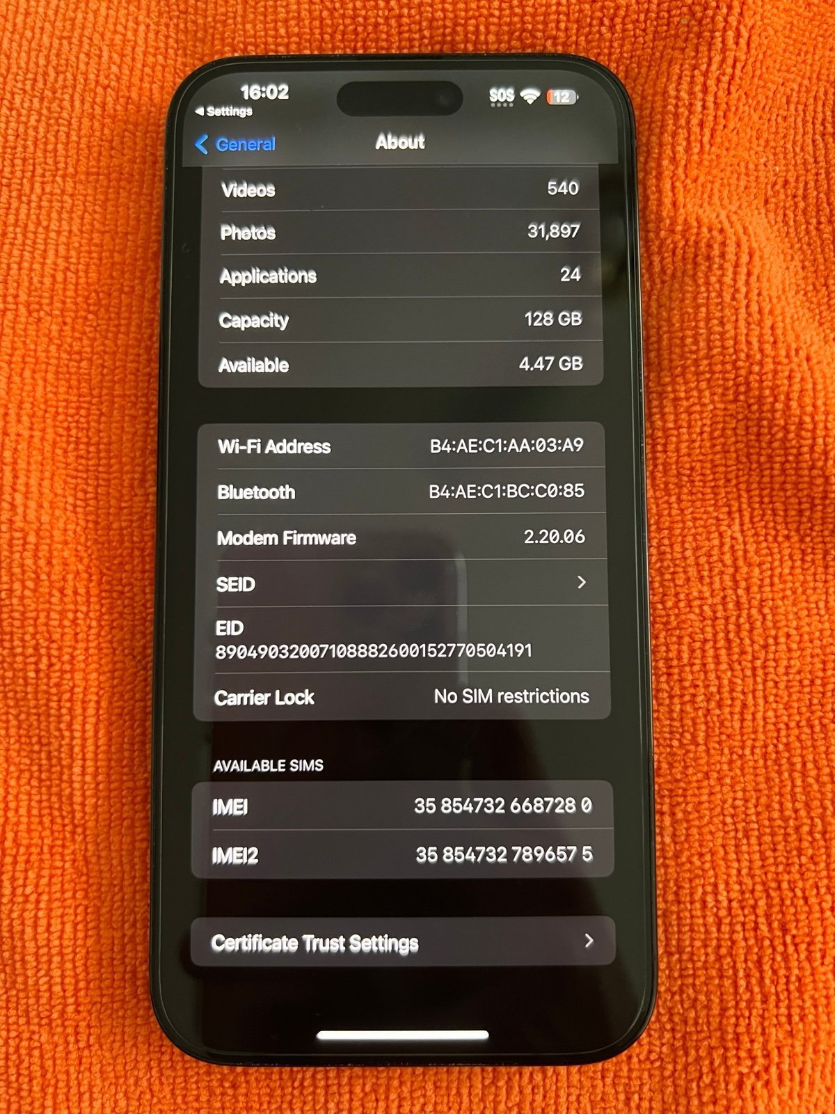 Global unlocked iPhone 14 Pro Max 128gb 6T56