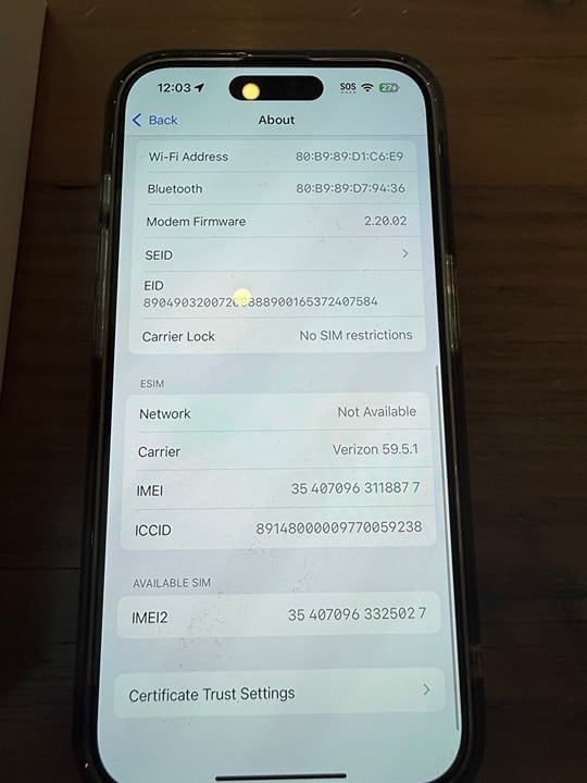 iPhone 15 Pro 512GB Blue Titanium 2Z59