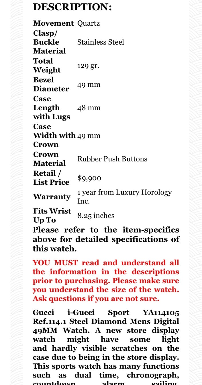 Gucci I-gucci 3 karats diamonds