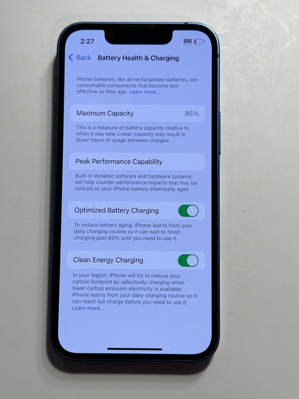 iPhone 13 mini 128GB unlocked 85% Battery Health 7B19