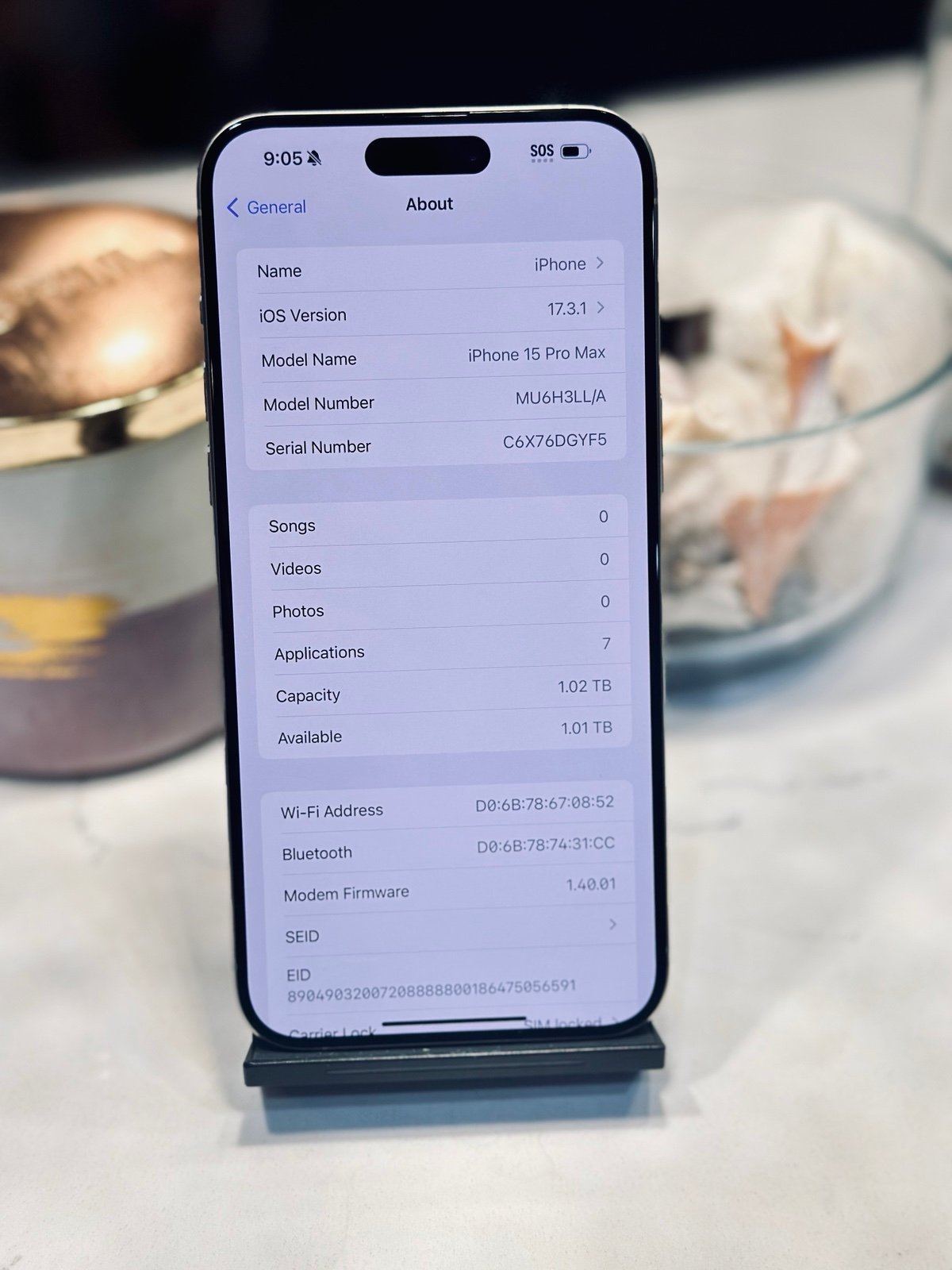 Apple iPhone 15 Pro Max 1TB AT&T/ Cricket Titanium Silver 7Z61