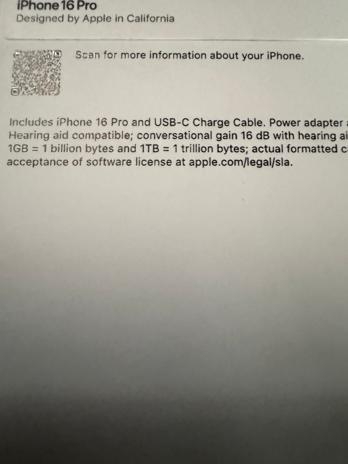 Apple iPhone 16 pro unlocked 128gb 2X23