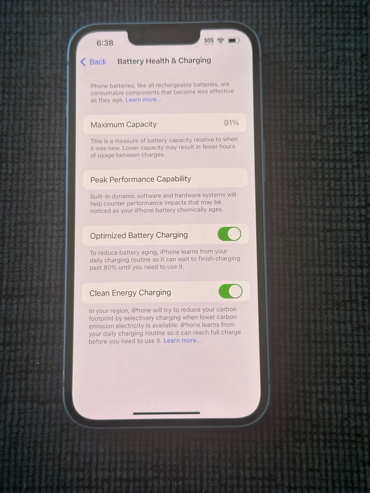 UNLOCKED iPhone 13 128gb BLUE 6R29