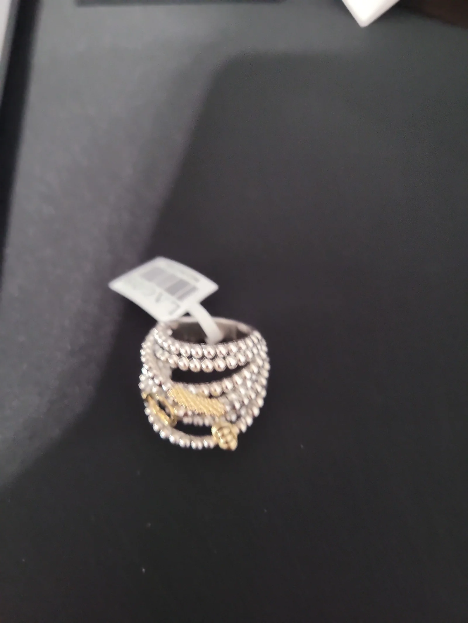 LAGOS CAVIAR Two-Tone Caviar Statement Ring sz.5