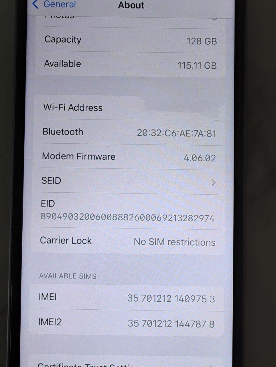 Apple iPhone 12 Mini 128 GB in Purple 8V57