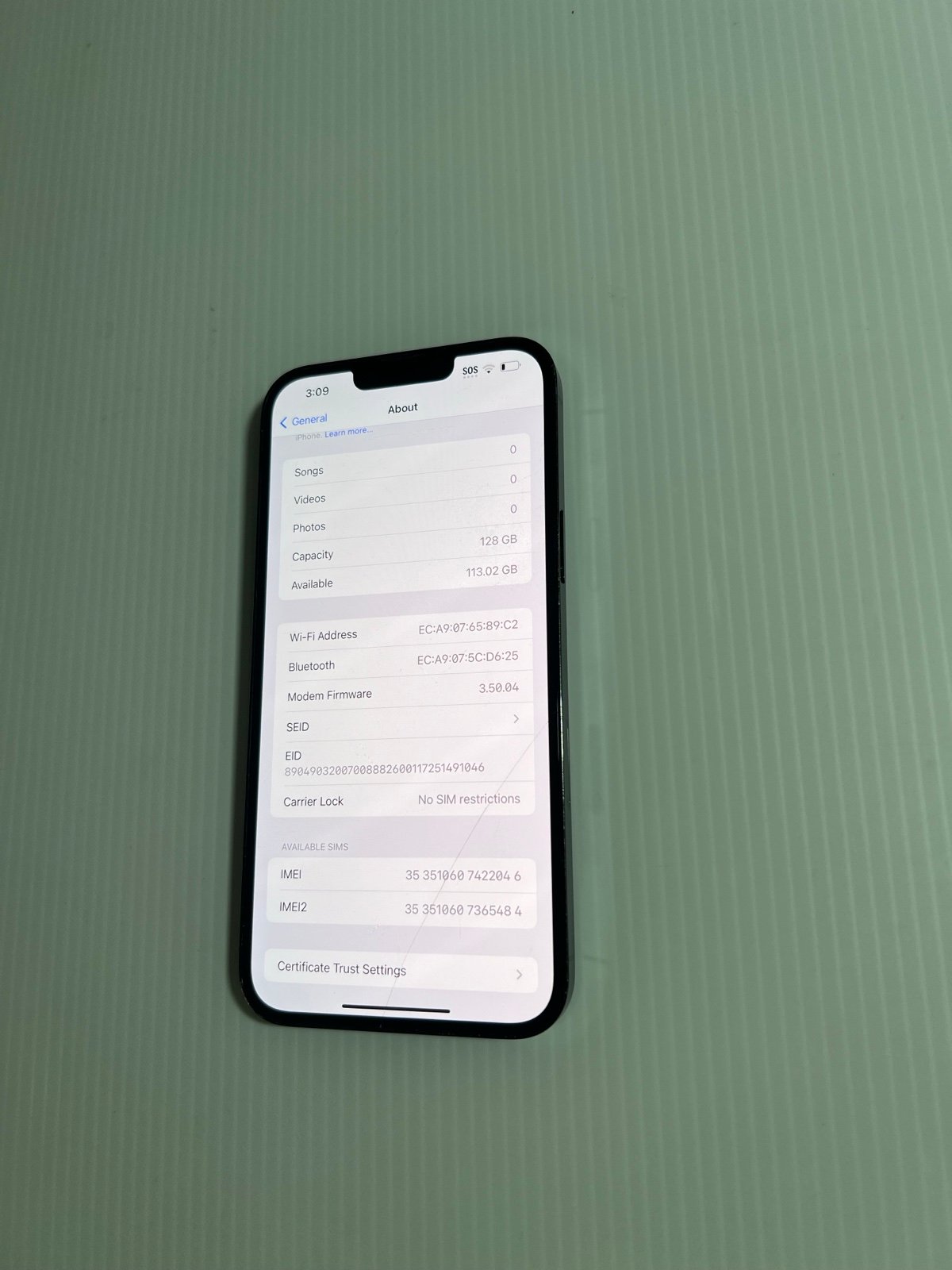 Apple iPhone 13 Pro Max 128 GB in Alpine Green - Unlocked - READ 1U72