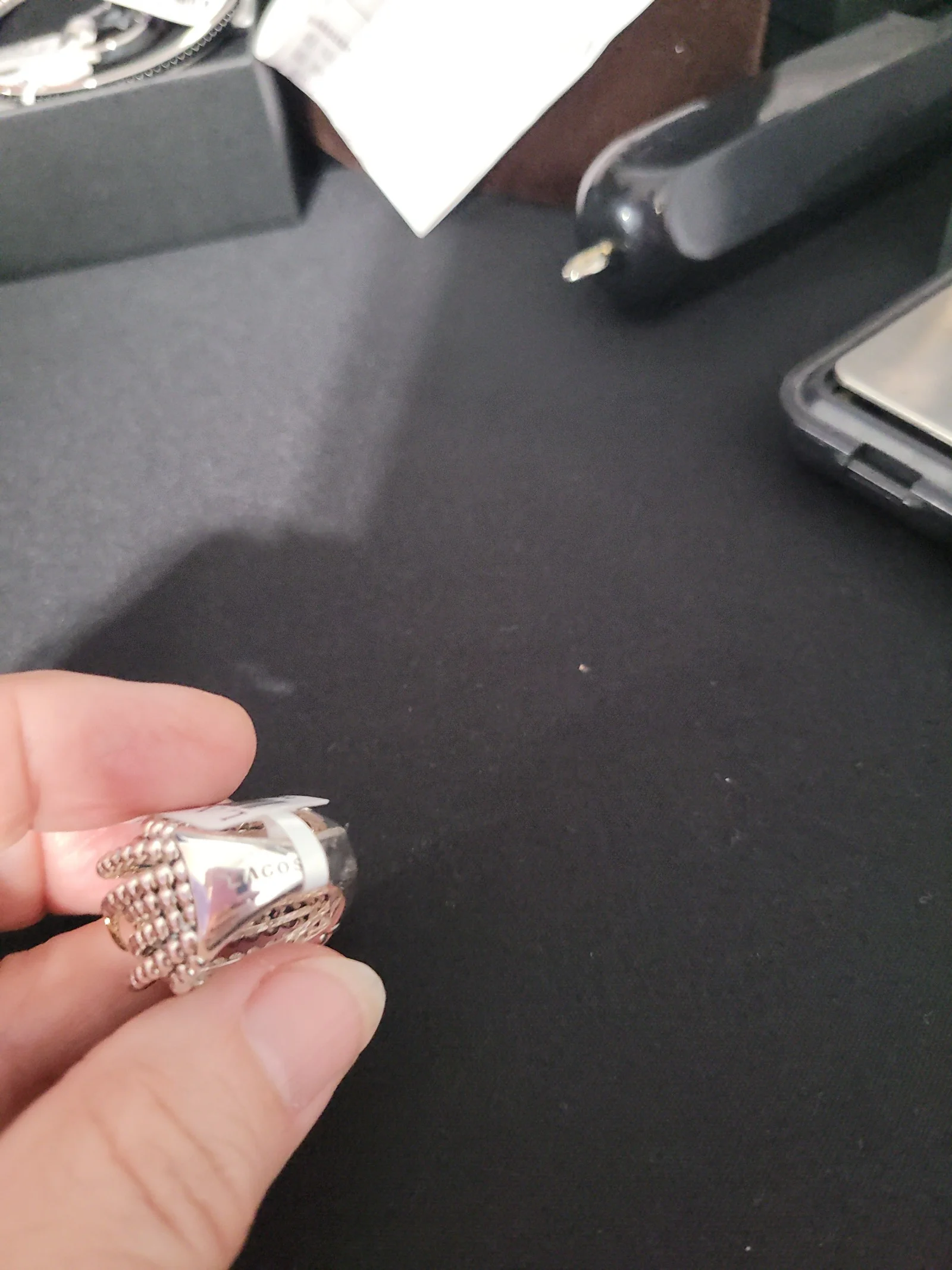 LAGOS CAVIAR Two-Tone Caviar Statement Ring sz.5