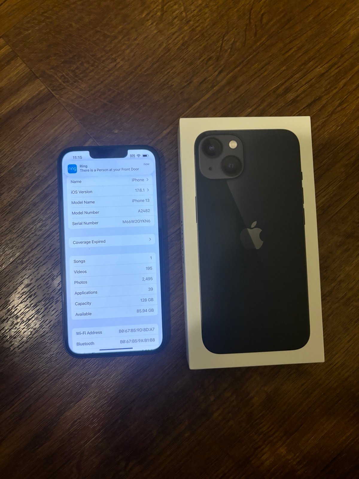 Apple iPhone 13 Midnight Tmobile Like new 5F91