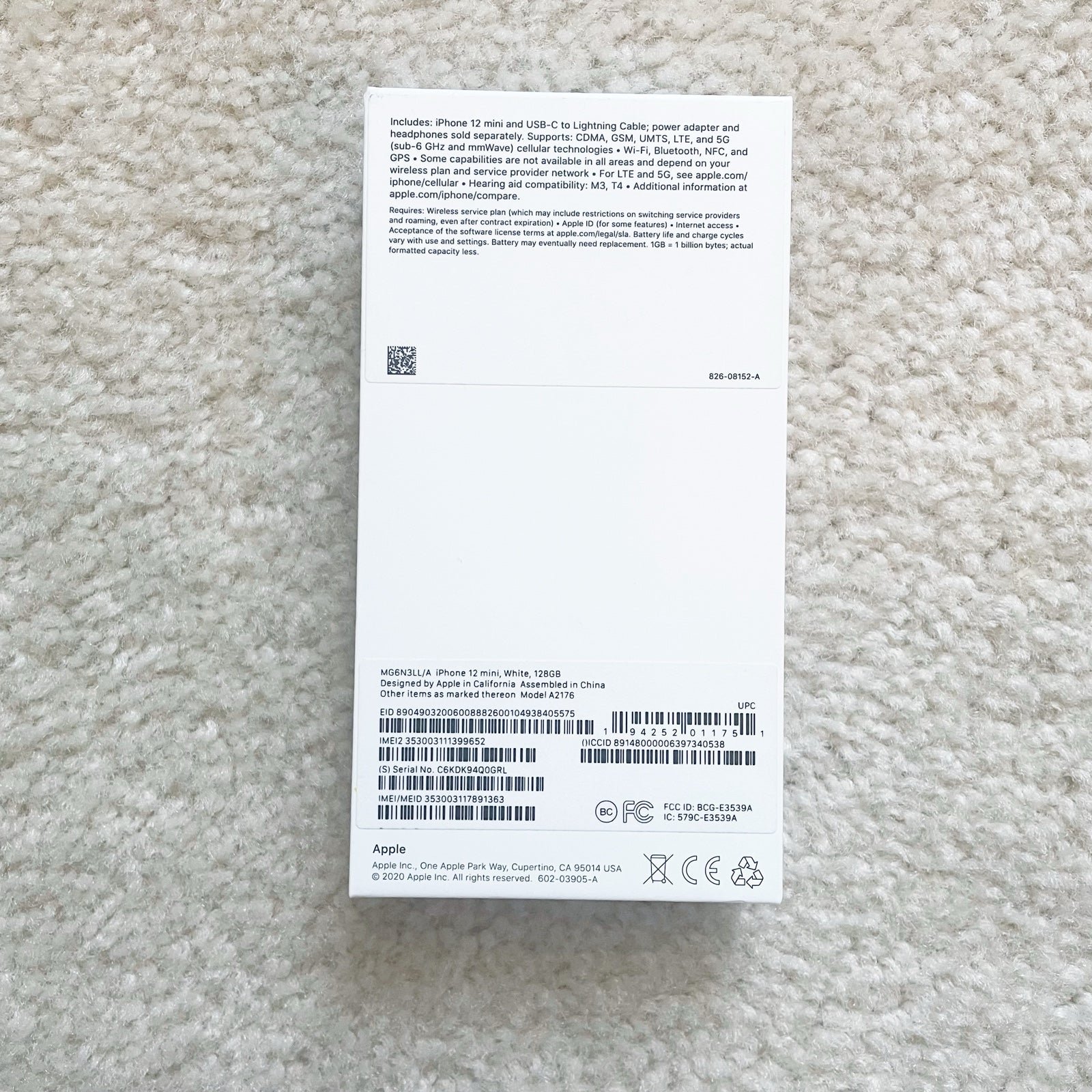 Apple iPhone 12 Mini 256 GB in Black Unlocked 2U58