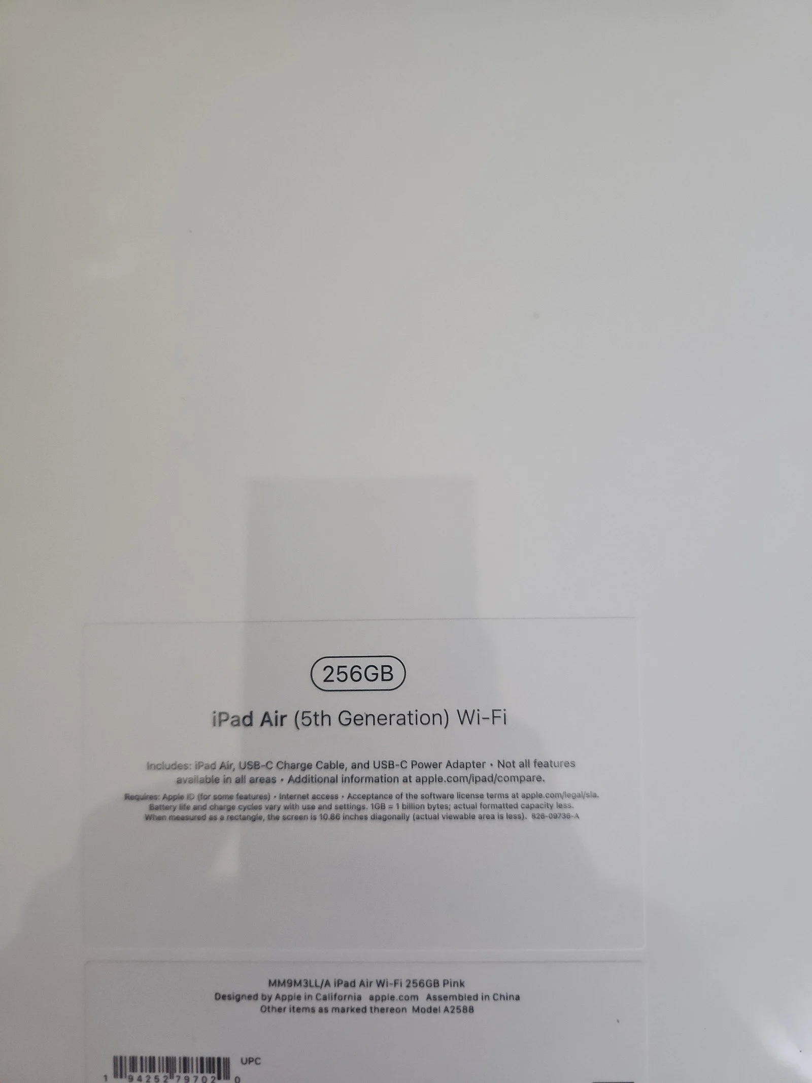 Apple iPad Air 5th Generation 256 GB in Pink 1T28